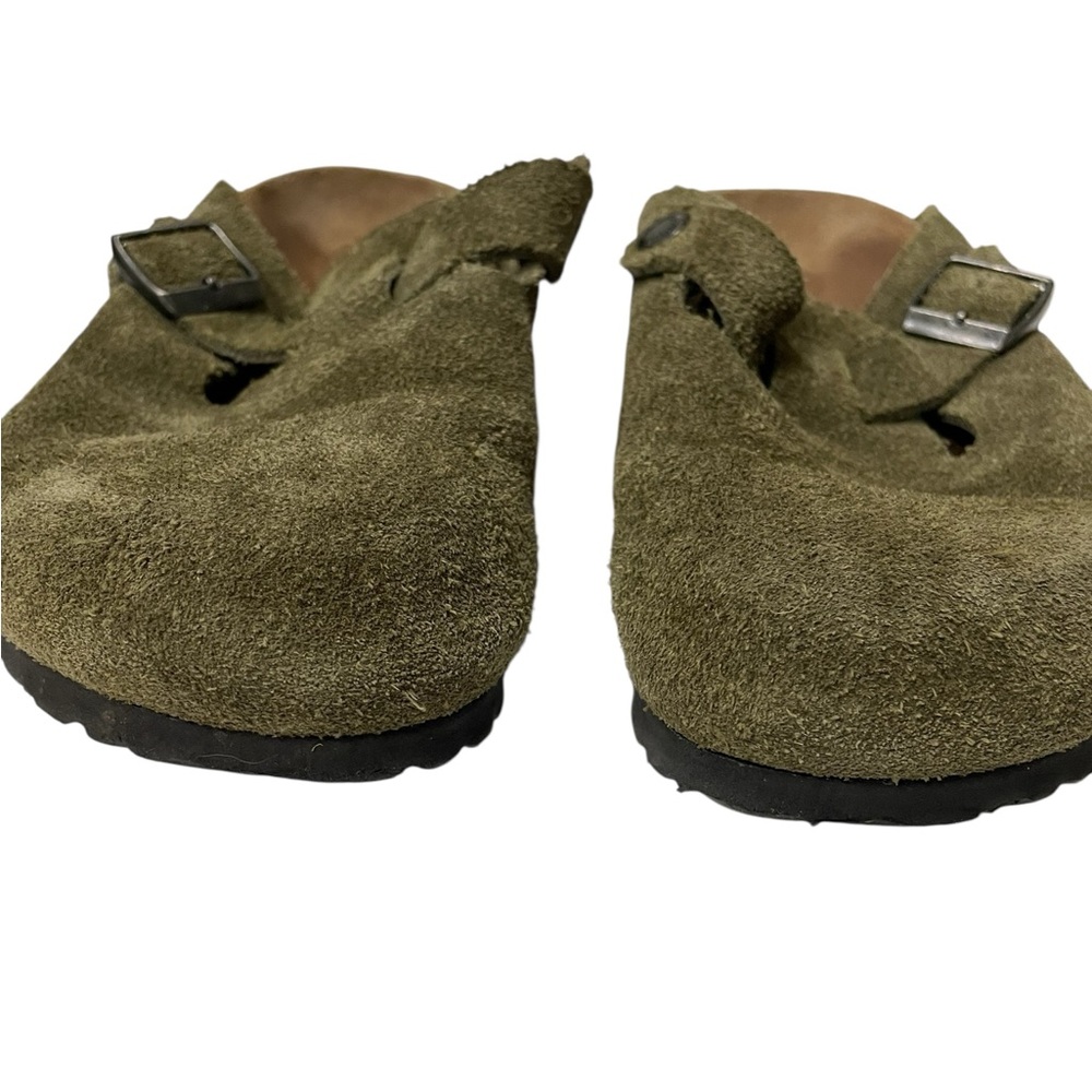 Birkenstock Boston MIxed Leather Clog Thyme Green Size 38 - Size 7-7.5 Womens - Picture 2 of 7